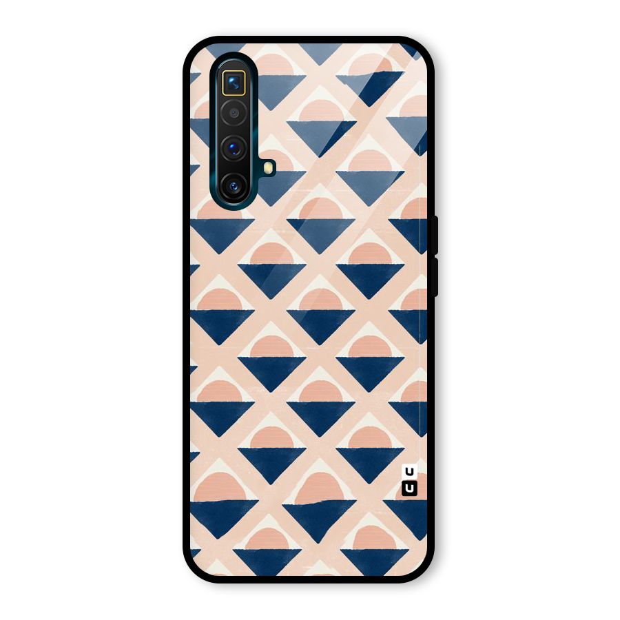 Diamond Circle Pattern Glass Back Case for Realme X3