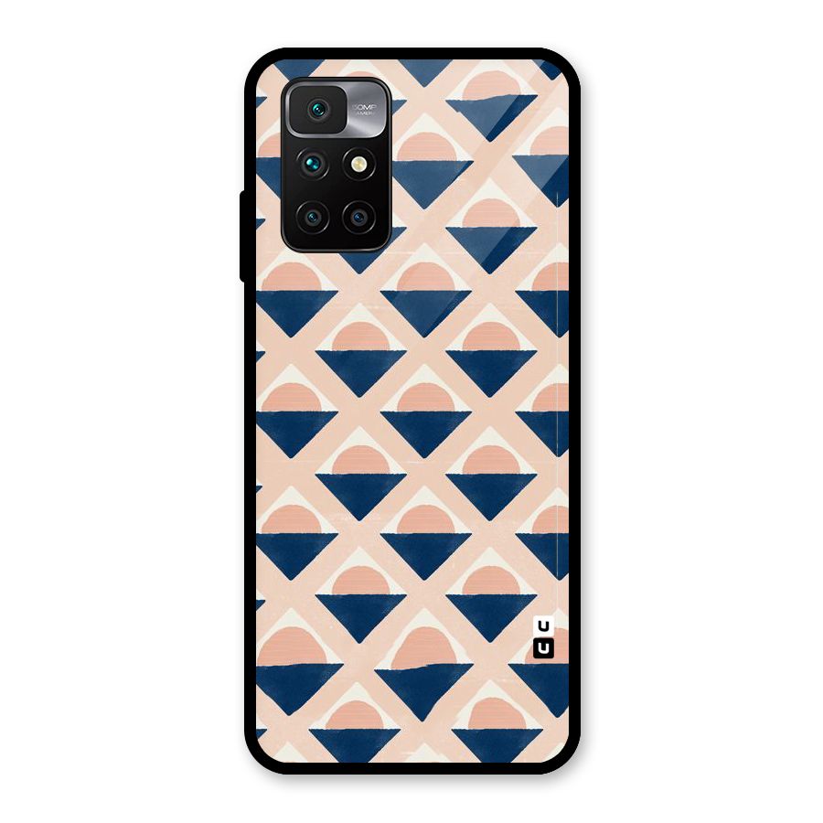 Diamond Circle Pattern Glass Back Case for Redmi 10 Prime