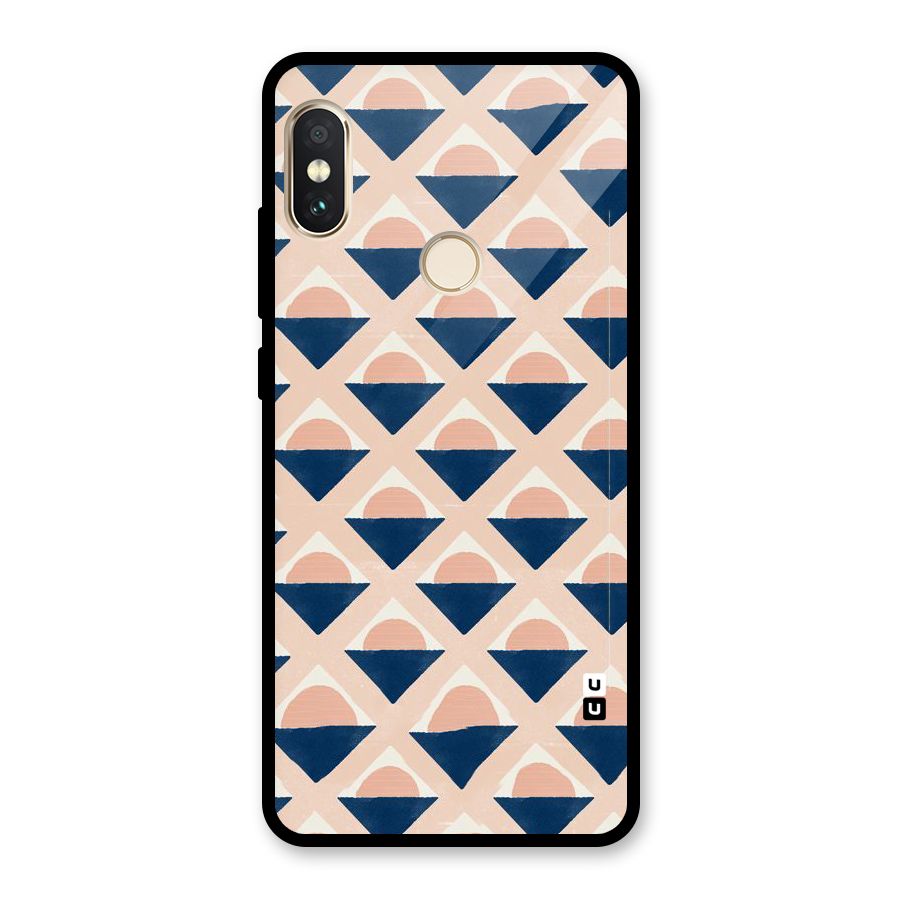 Diamond Circle Pattern Glass Back Case for Redmi Note 5 Pro