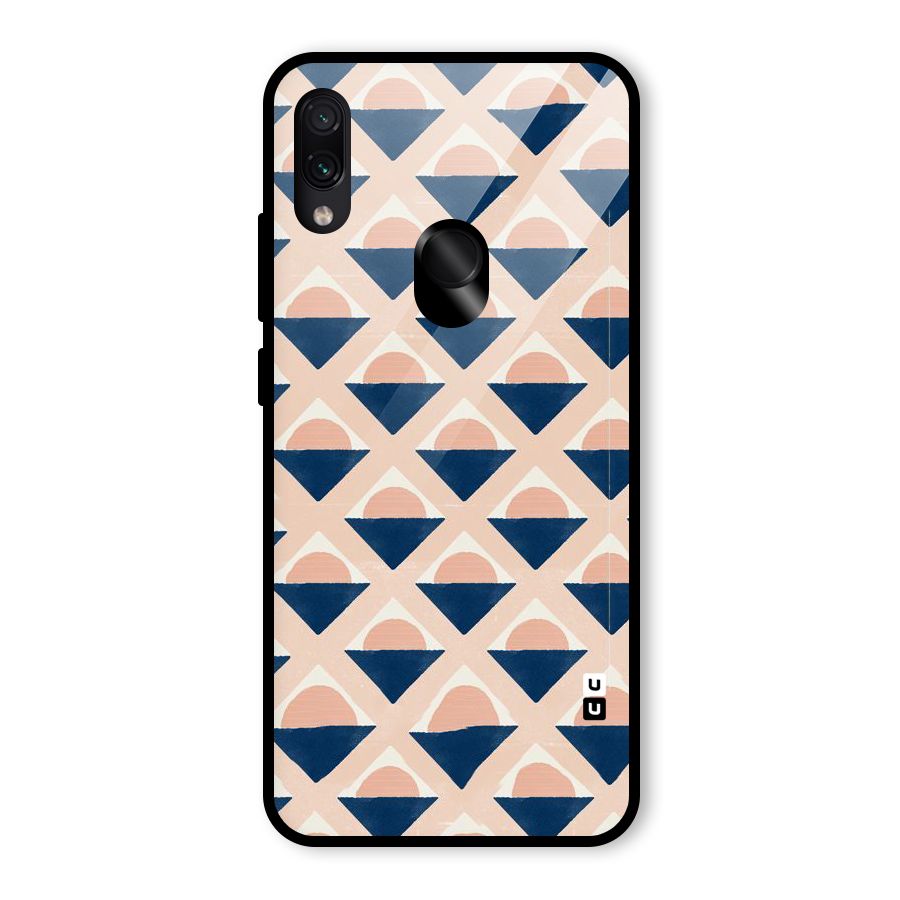Diamond Circle Pattern Glass Back Case for Redmi Note 7 Pro