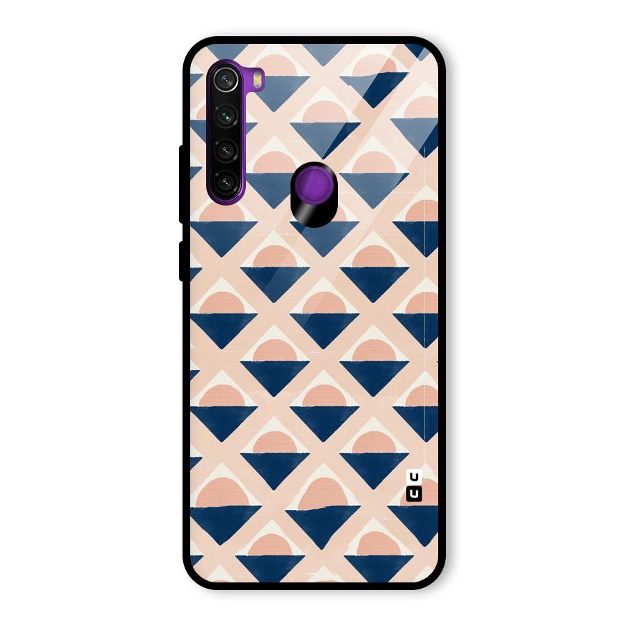 Diamond Circle Pattern Glass Back Case for Redmi Note 8