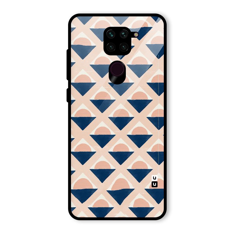 Diamond Circle Pattern Glass Back Case for Redmi Note 9