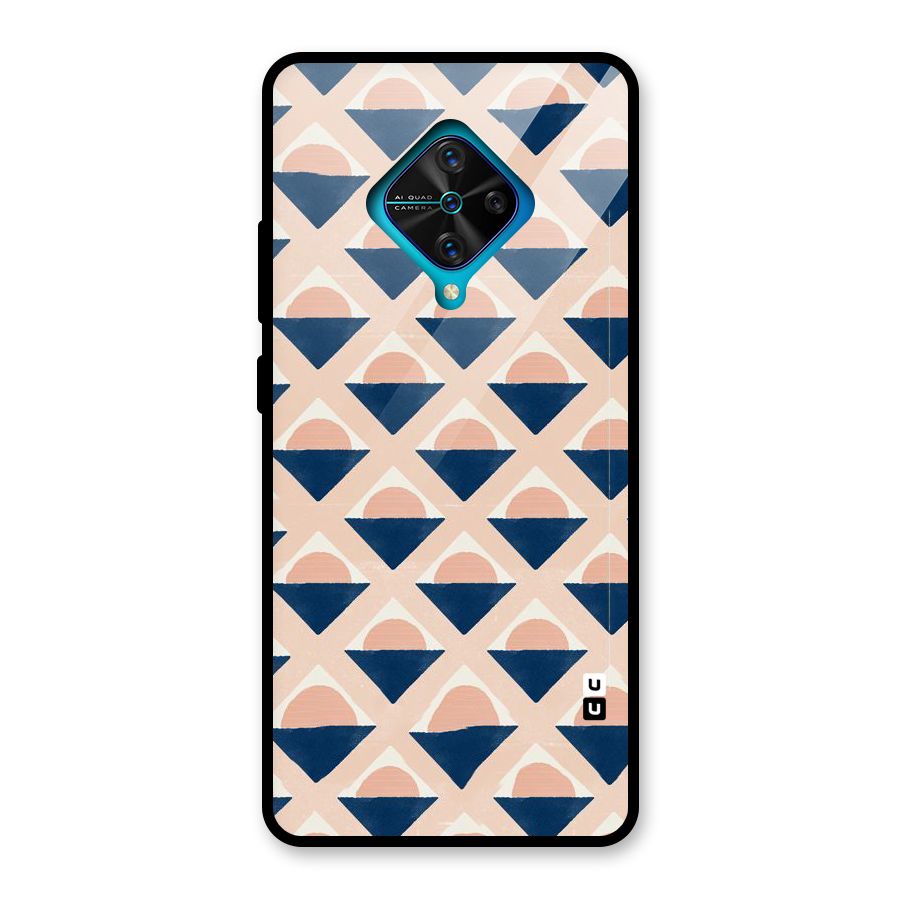 Diamond Circle Pattern Glass Back Case for Vivo S1 Pro