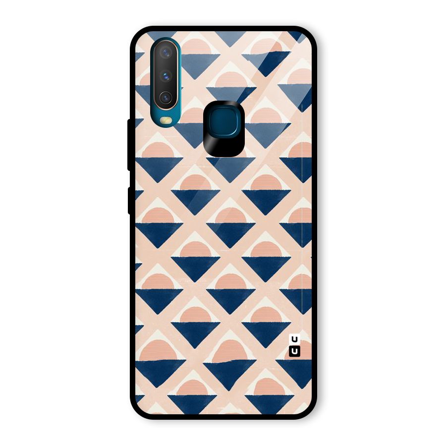 Diamond Circle Pattern Glass Back Case for Vivo U10