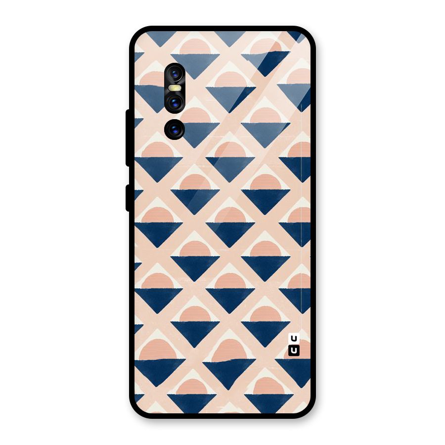 Diamond Circle Pattern Glass Back Case for Vivo V15 Pro