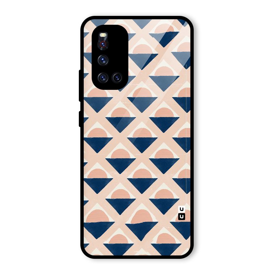 Diamond Circle Pattern Glass Back Case for Vivo V19