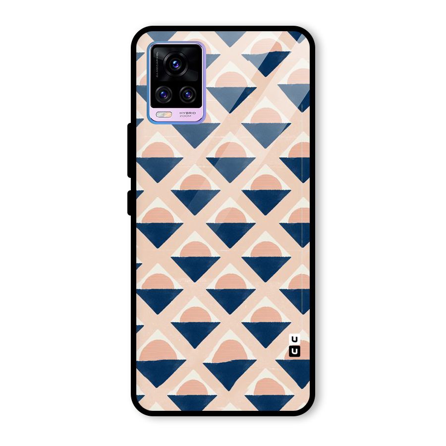 Diamond Circle Pattern Glass Back Case for Vivo V20 Pro