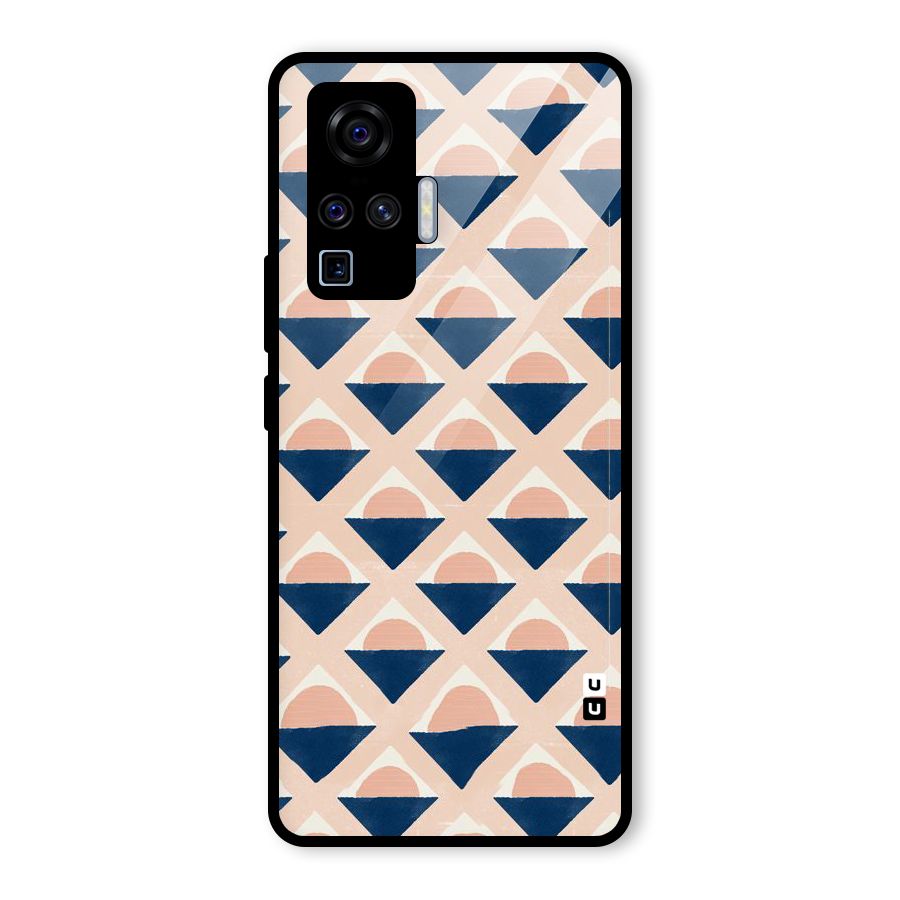 Diamond Circle Pattern Glass Back Case for Vivo X50 Pro