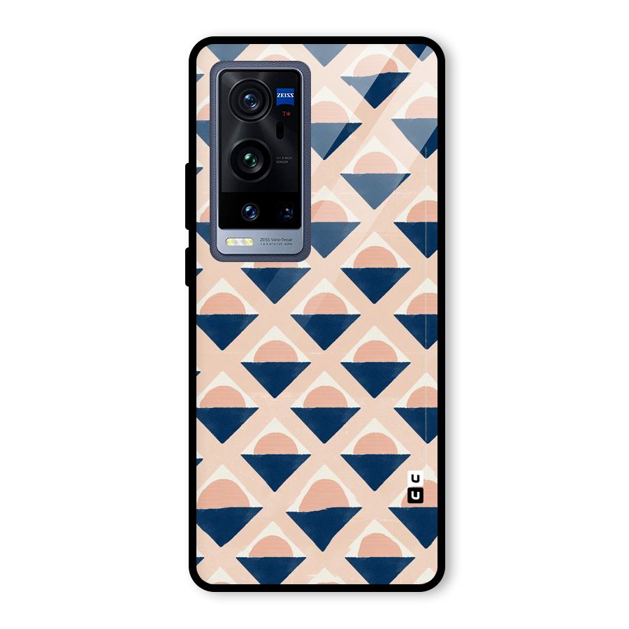 Diamond Circle Pattern Glass Back Case for Vivo X60 Pro Plus