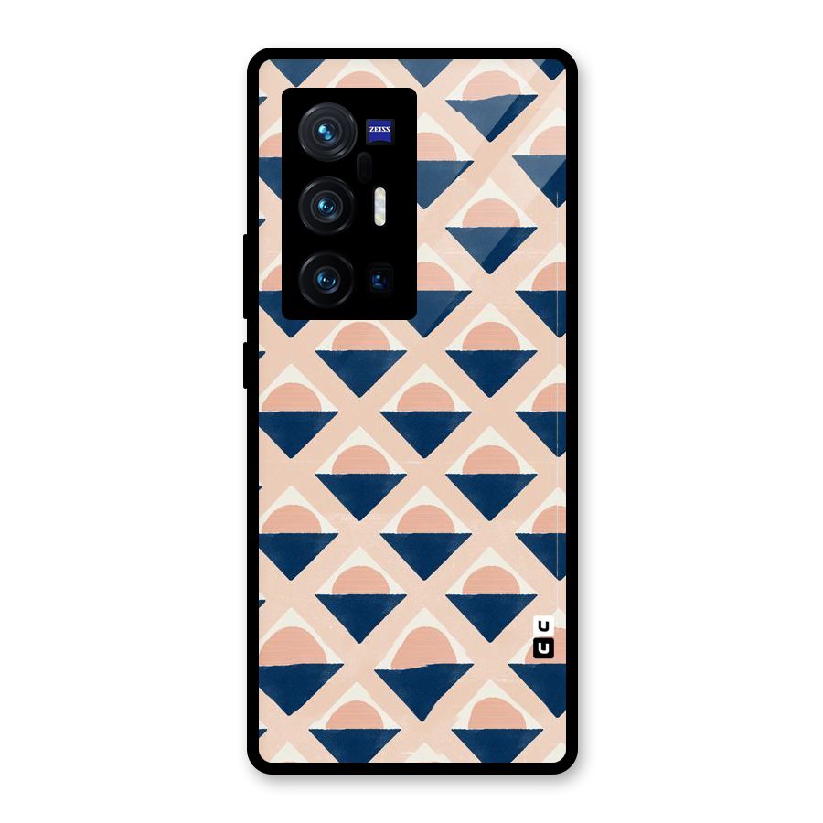 Diamond Circle Pattern Glass Back Case for Vivo X70 Pro Plus