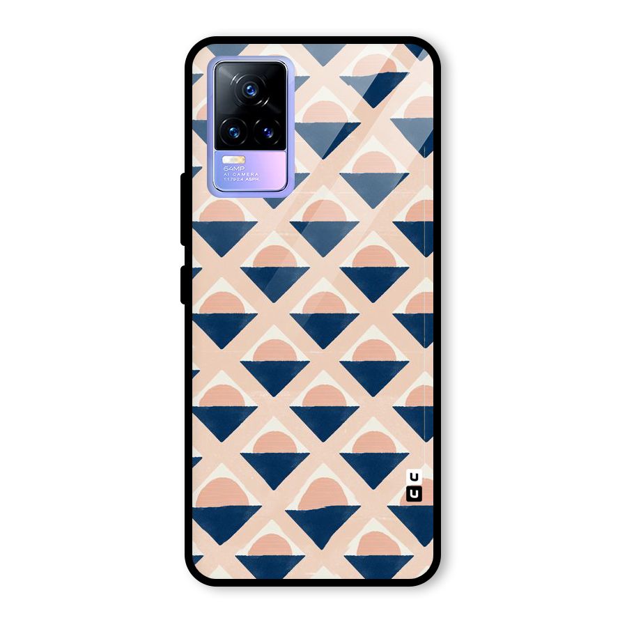 Diamond Circle Pattern Glass Back Case for Vivo Y73