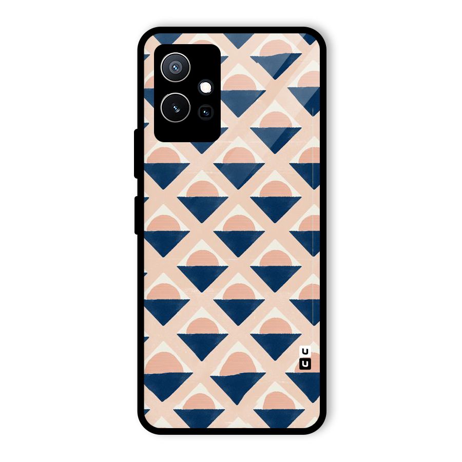 Diamond Circle Pattern Glass Back Case for Vivo Y75 5G