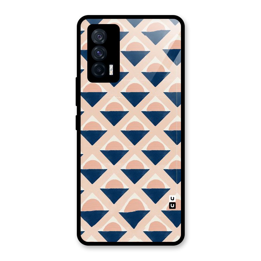 Diamond Circle Pattern Glass Back Case for Vivo iQOO 7 5G