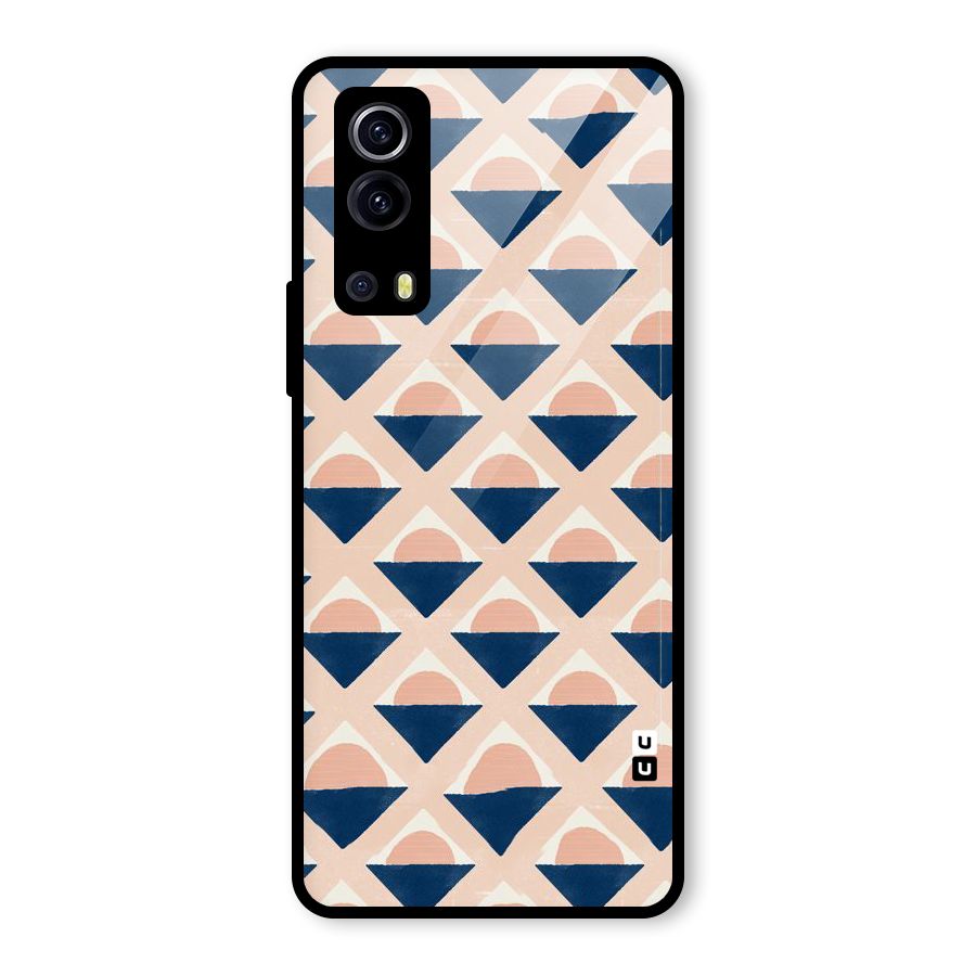 Diamond Circle Pattern Glass Back Case for Vivo iQOO Z3
