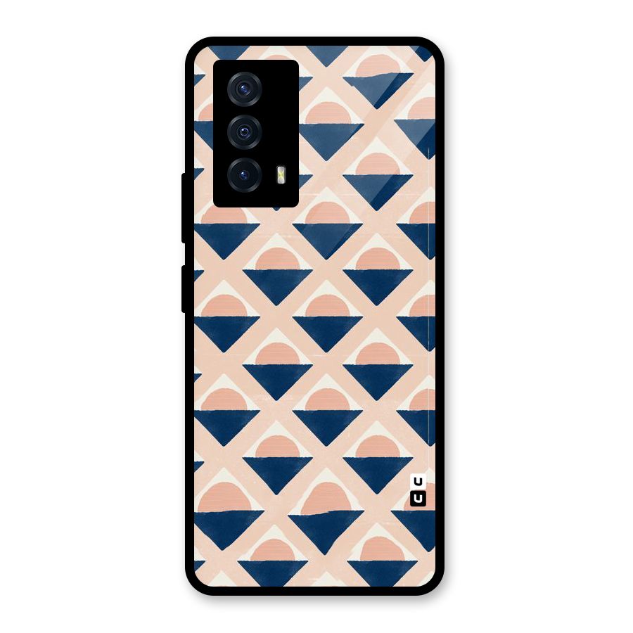 Diamond Circle Pattern Glass Back Case for Vivo iQOO Z5