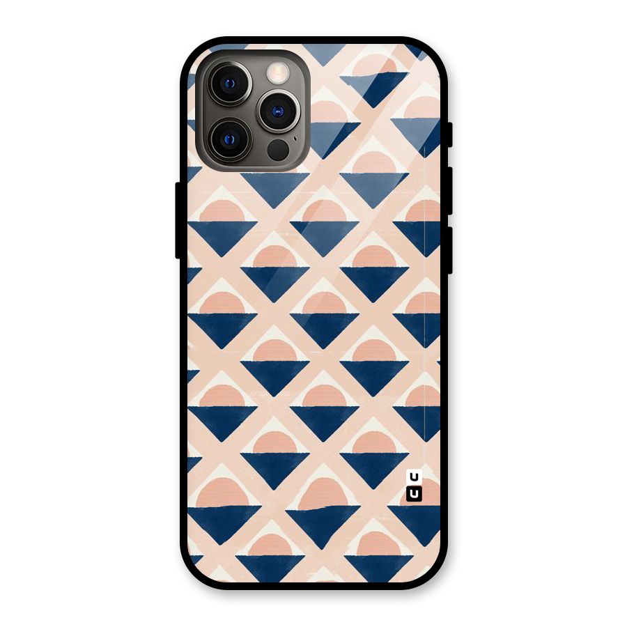 Diamond Circle Pattern Glass Back Case for iPhone 12 Pro