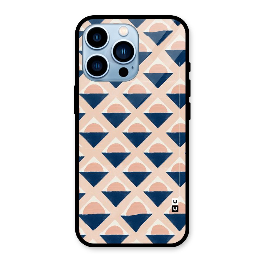 Diamond Circle Pattern Glass Back Case for iPhone 13 Pro