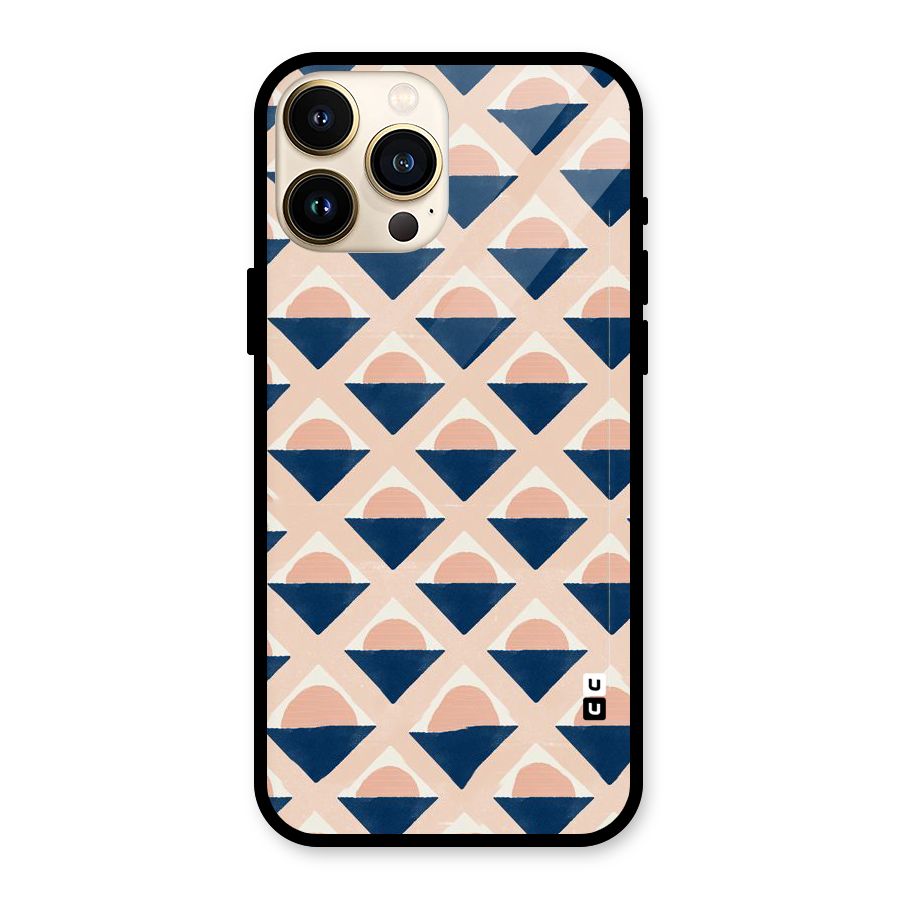 Diamond Circle Pattern Glass Back Case for iPhone 13 Pro Max