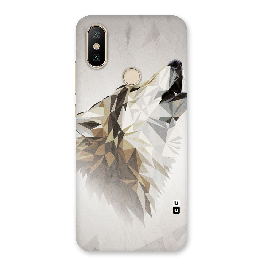 Diamond Wolf Back Case for Mi A2