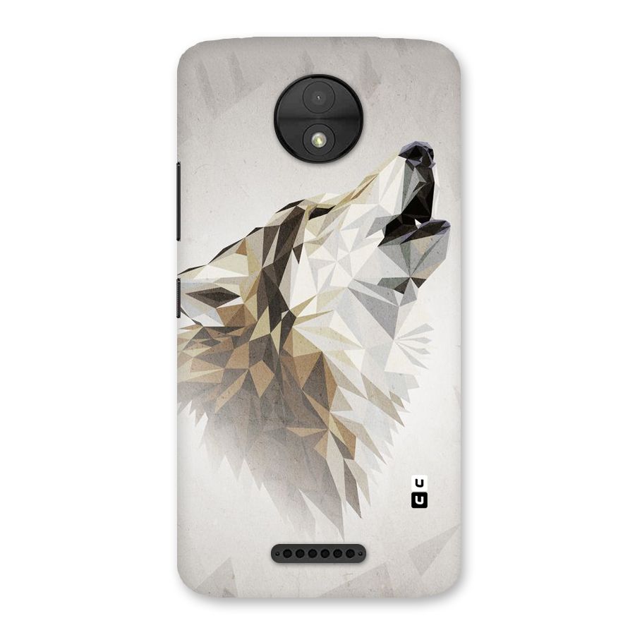 Diamond Wolf Back Case for Moto C