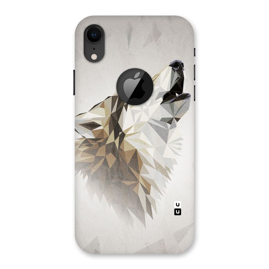 Diamond Wolf Back Case for iPhone XR Logo Cut