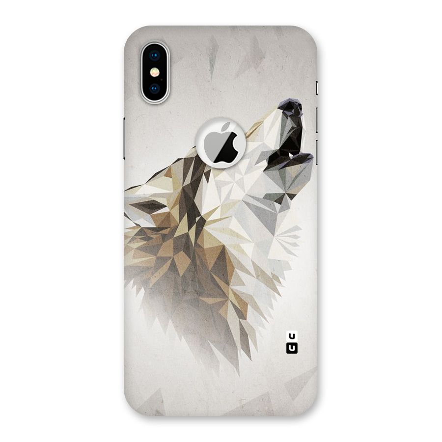 Diamond Wolf Back Case for iPhone X Logo Cut