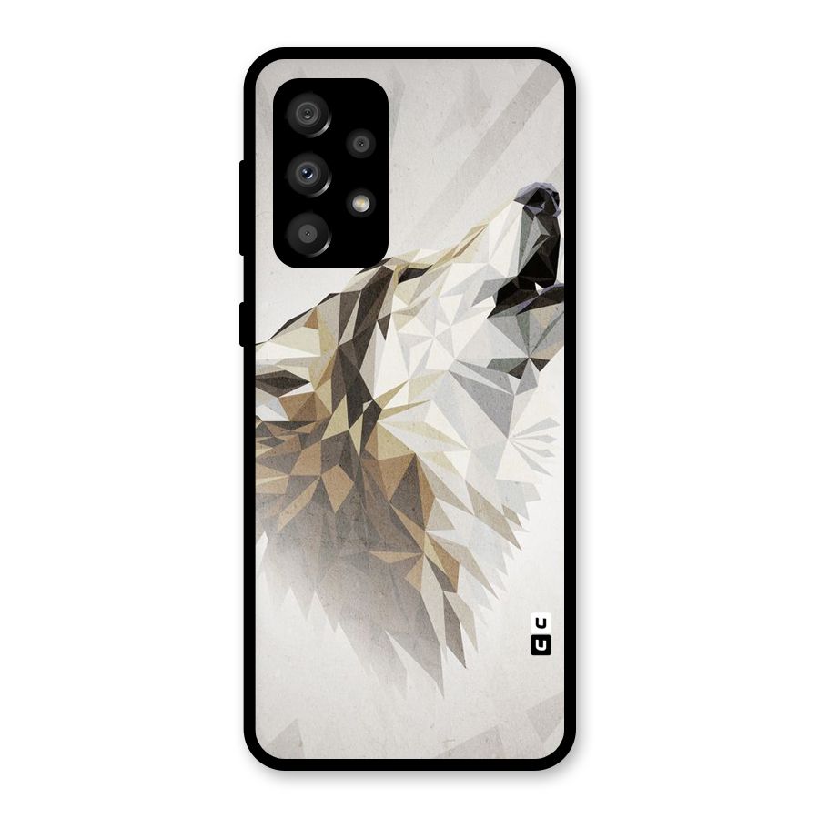 Diamond Wolf Glass Back Case for Galaxy A32
