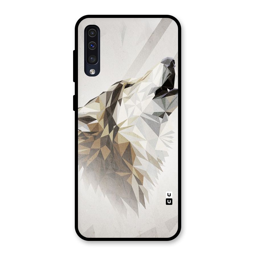 Diamond Wolf Glass Back Case for Galaxy A50