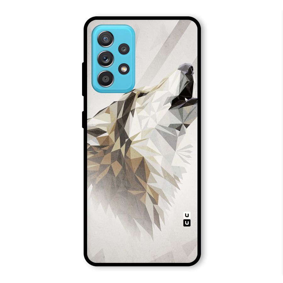 Diamond Wolf Glass Back Case for Galaxy A52