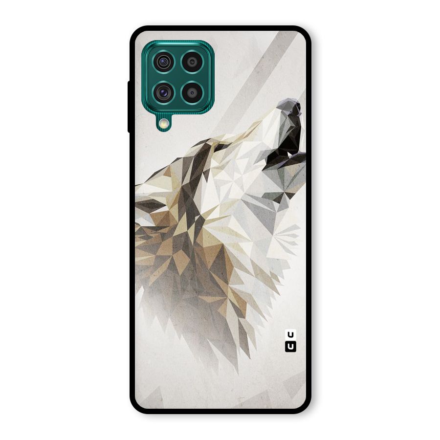 Diamond Wolf Glass Back Case for Galaxy F62
