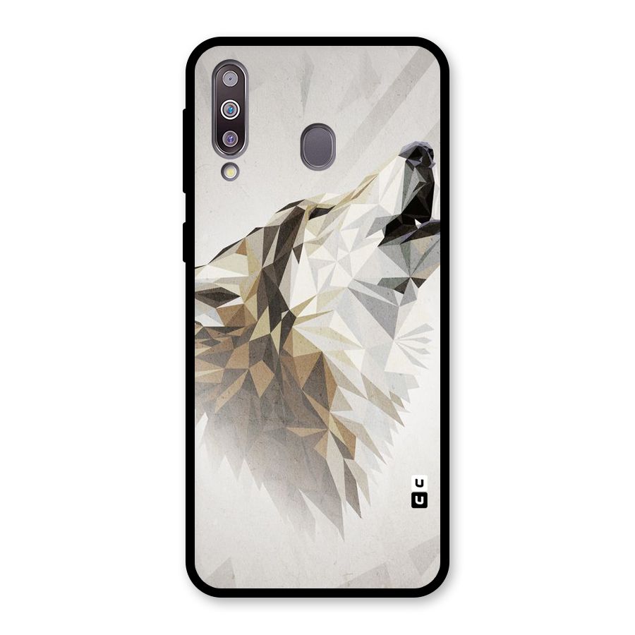 Diamond Wolf Glass Back Case for Galaxy M30