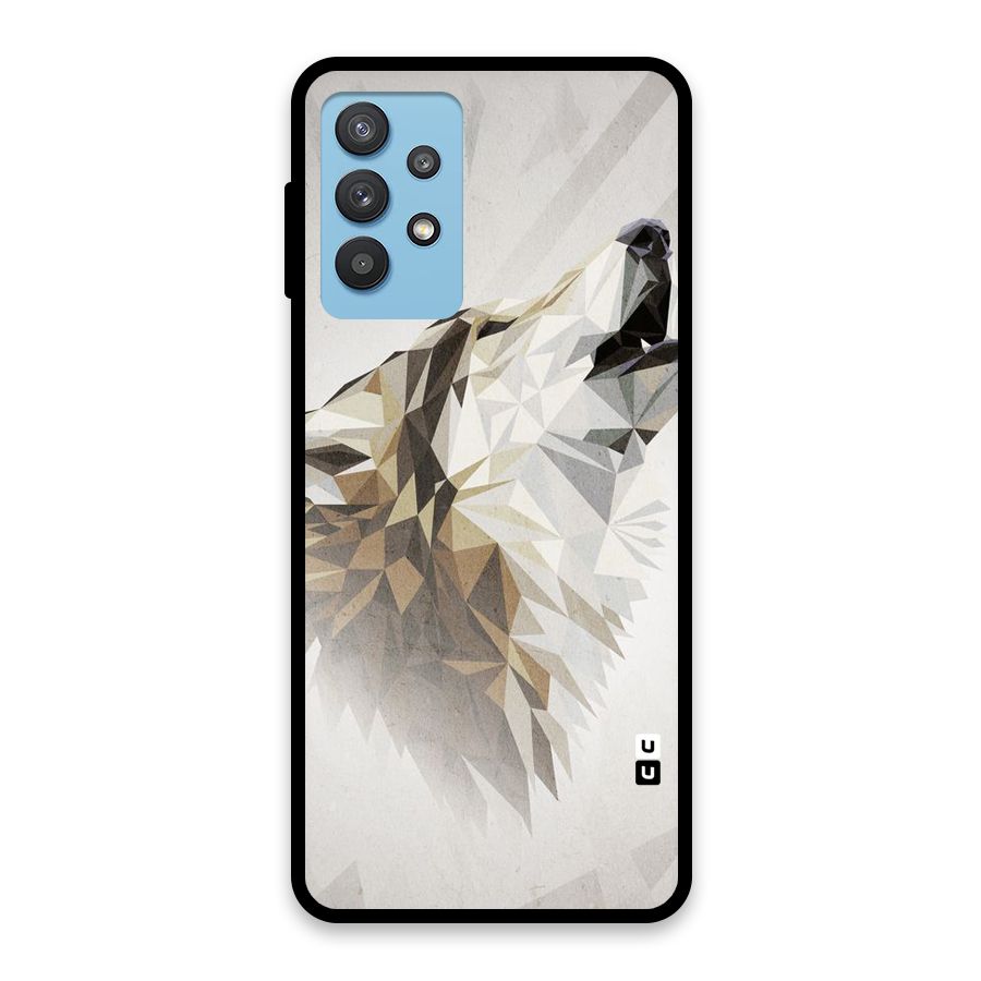 Diamond Wolf Glass Back Case for Galaxy M32 5G