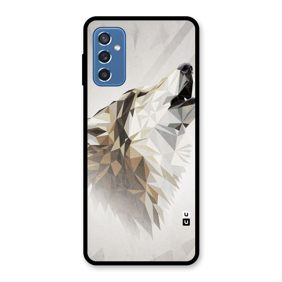 Diamond Wolf Glass Back Case for Galaxy M52 5G