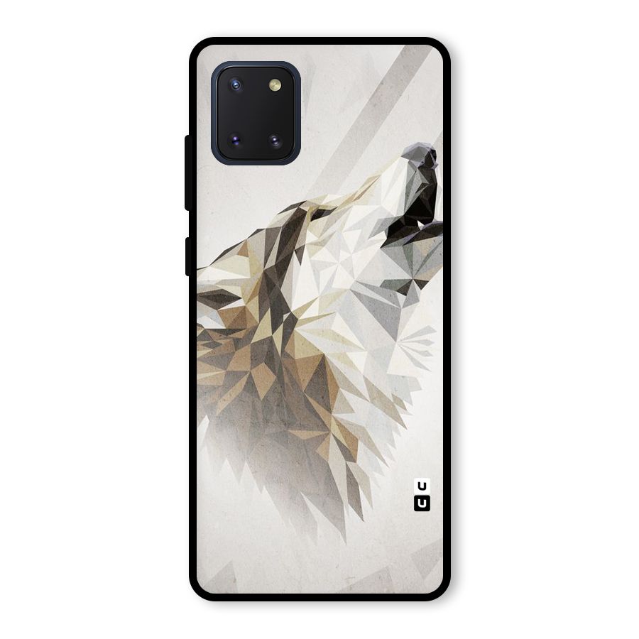 Diamond Wolf Glass Back Case for Galaxy Note 10 Lite