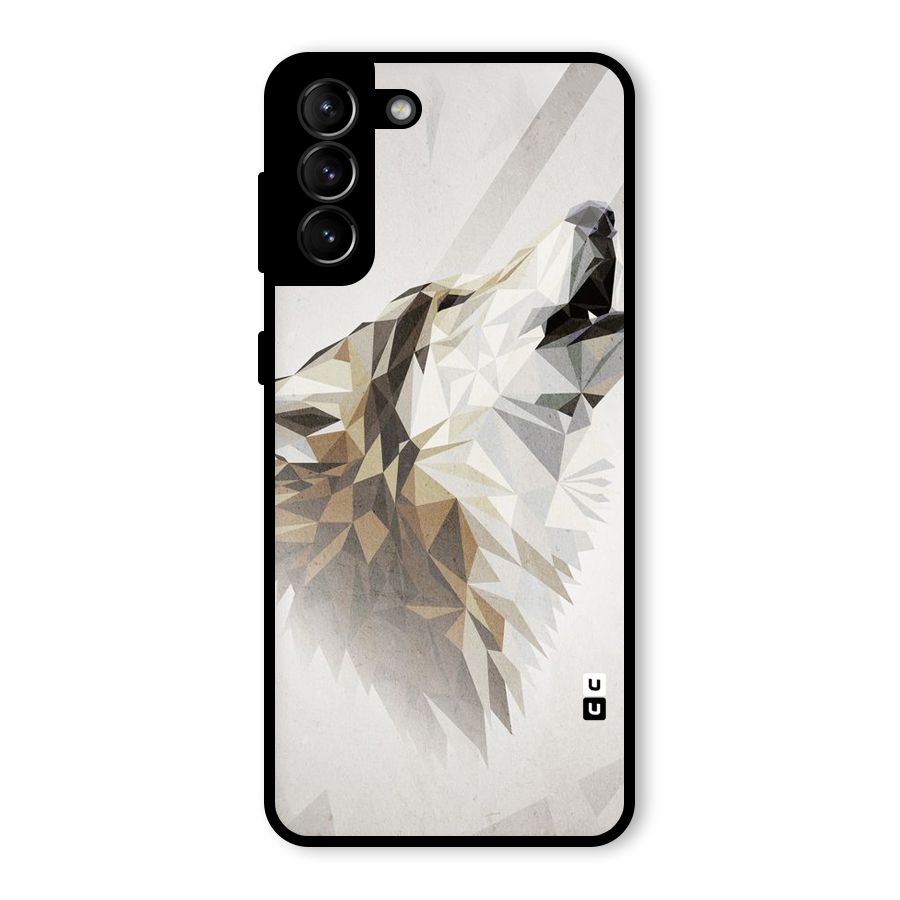 Diamond Wolf Glass Back Case for Galaxy S21 Plus