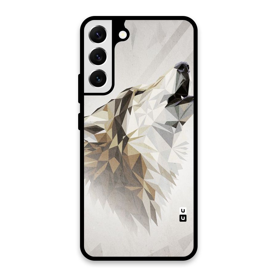 Diamond Wolf Glass Back Case for Galaxy S22 Plus 5G