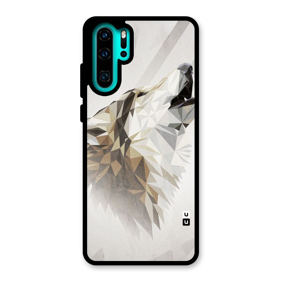 Diamond Wolf Glass Back Case for Huawei P30 Pro