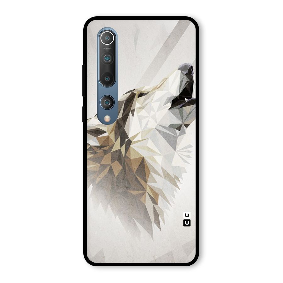 Diamond Wolf Glass Back Case for Mi 10