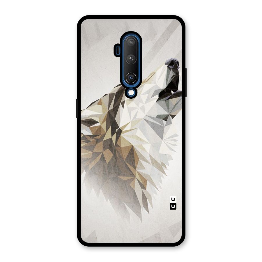 Diamond Wolf Glass Back Case for OnePlus 7T Pro