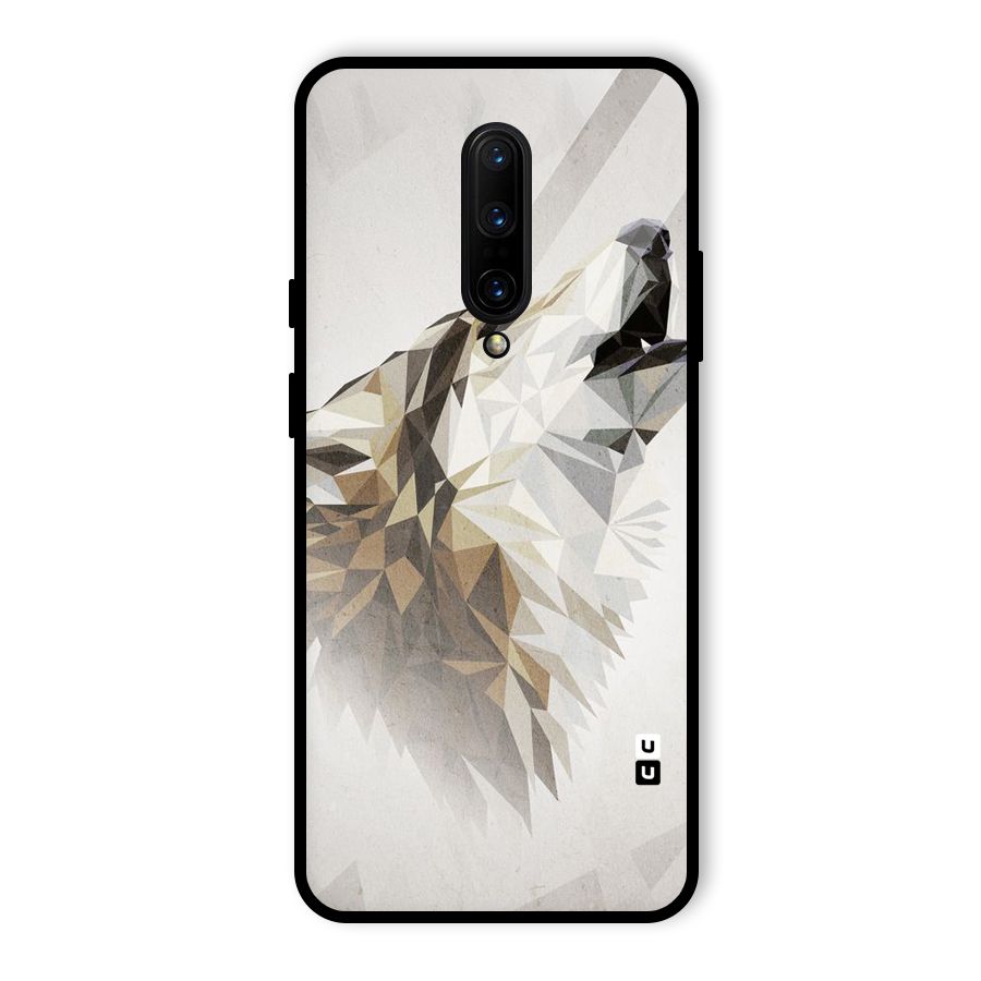Diamond Wolf Glass Back Case for OnePlus 7 Pro