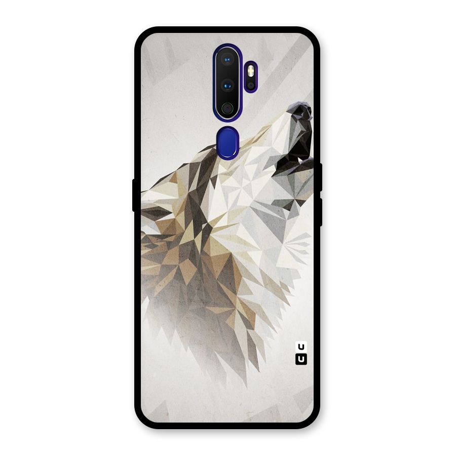 Diamond Wolf Glass Back Case for Oppo A9 (2020)