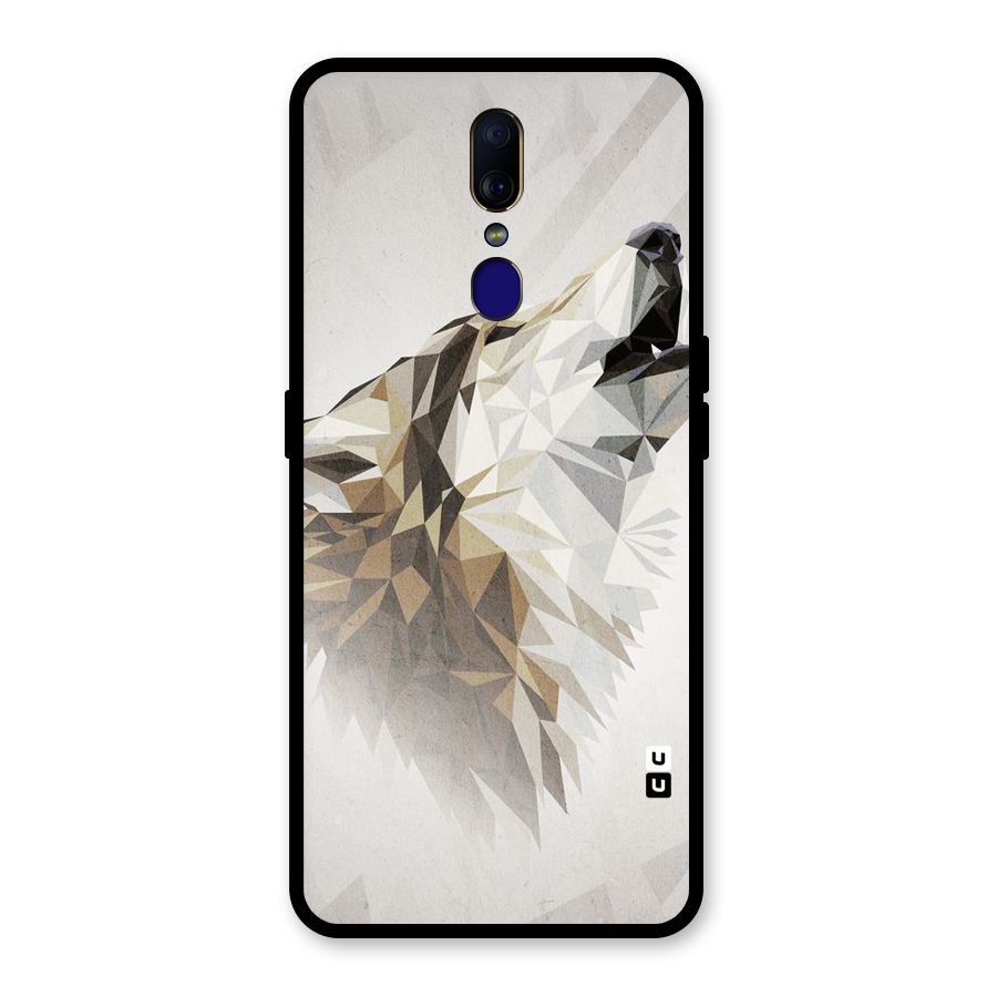 Diamond Wolf Glass Back Case for Oppo F11