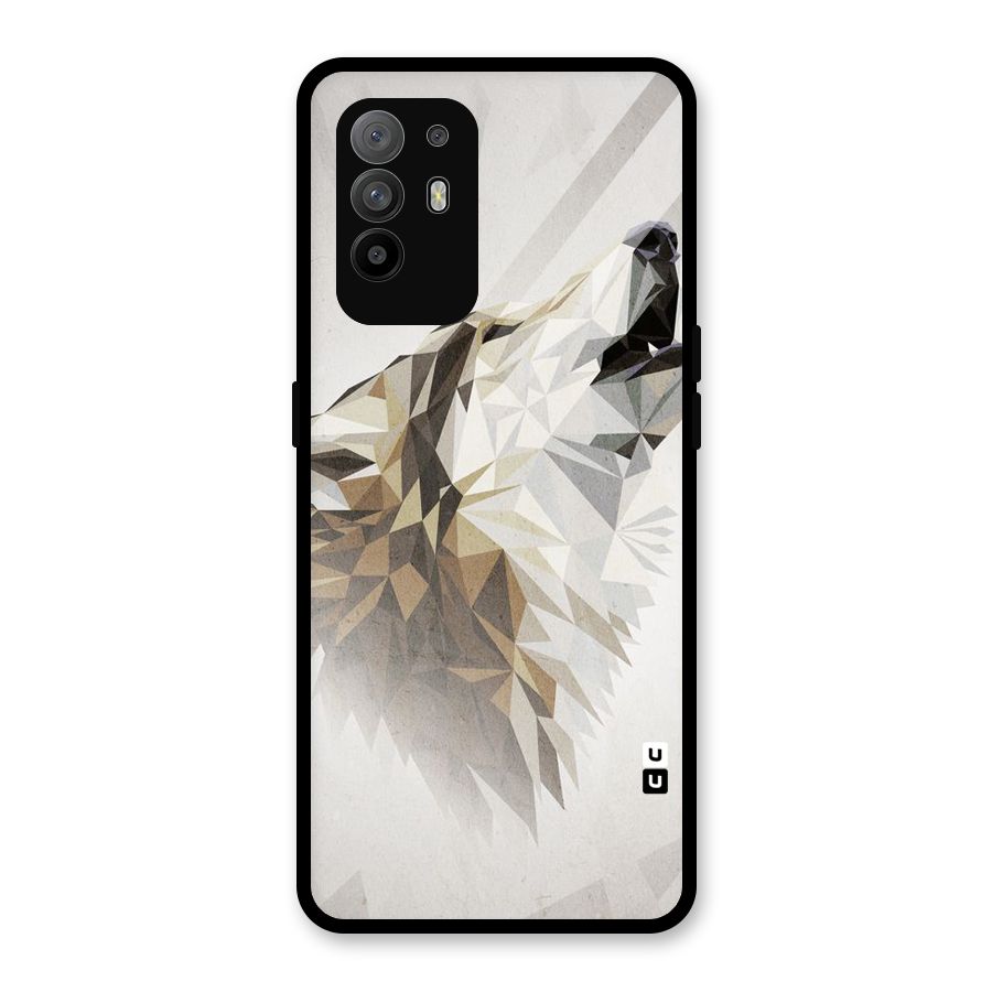 Diamond Wolf Glass Back Case for Oppo F19 Pro Plus 5G