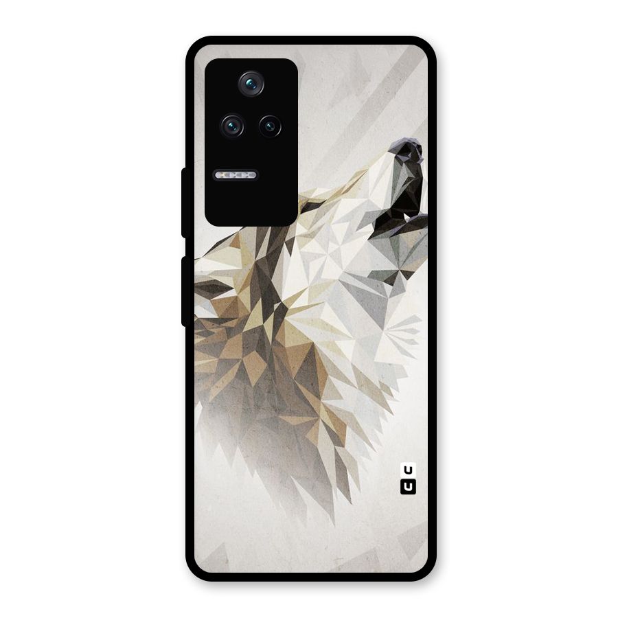 Diamond Wolf Glass Back Case for Poco F4 5G