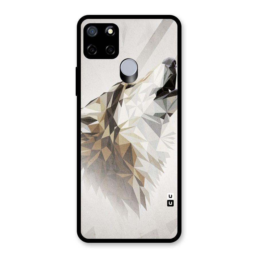 Diamond Wolf Glass Back Case for Realme C15