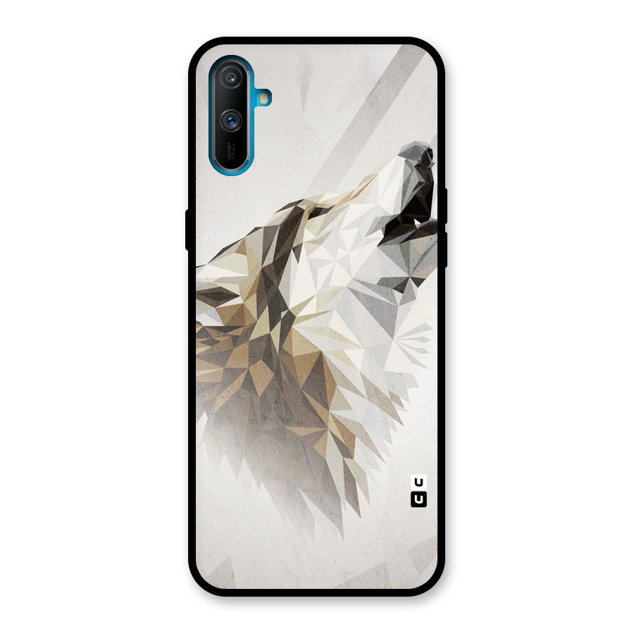 Diamond Wolf Glass Back Case for Realme C3