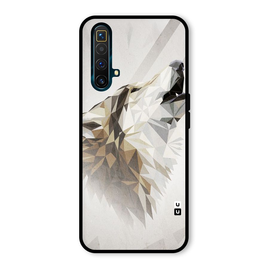 Diamond Wolf Glass Back Case for Realme X3