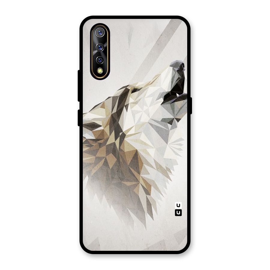 Diamond Wolf Glass Back Case for Vivo S1