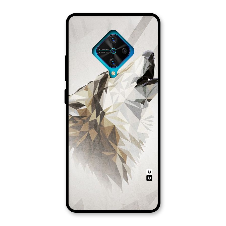 Diamond Wolf Glass Back Case for Vivo S1 Pro