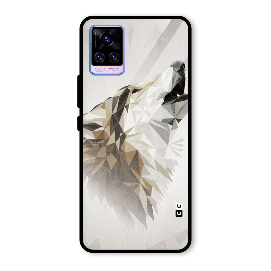 Diamond Wolf Glass Back Case for Vivo V20 Pro